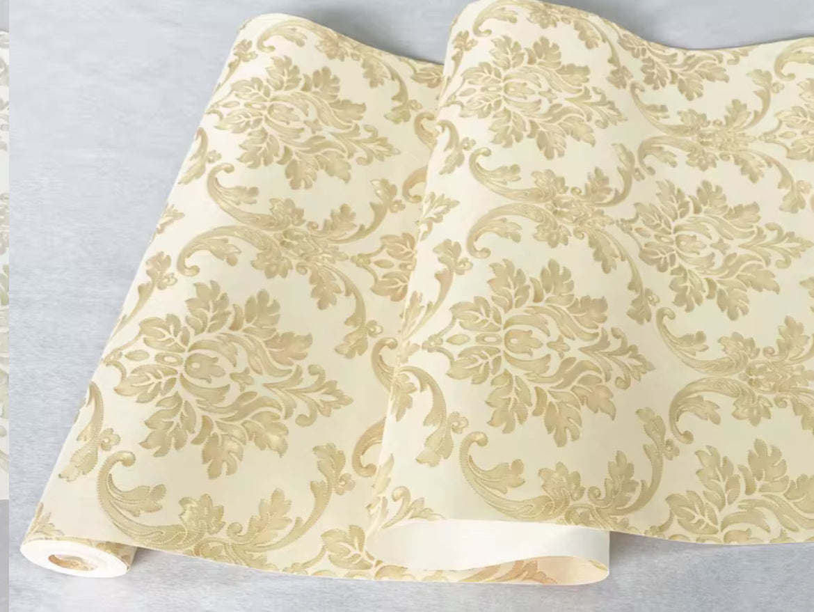 Luxury vinyl PVC wallpaper wall decoration 2 rolls 9.5m