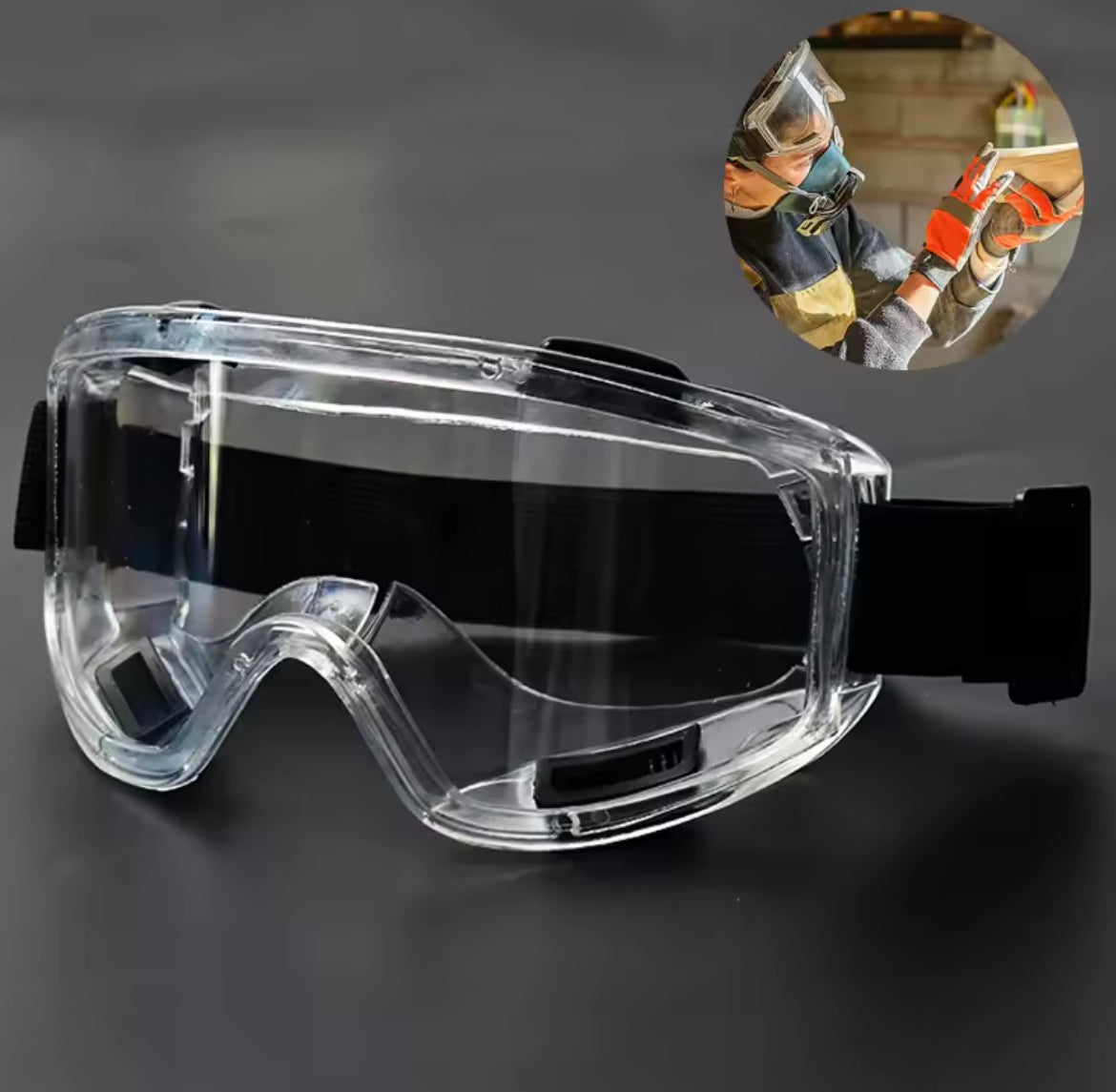 Goggles Splashproof Dustproof Windproof Sandproof Anti-fog Transparent