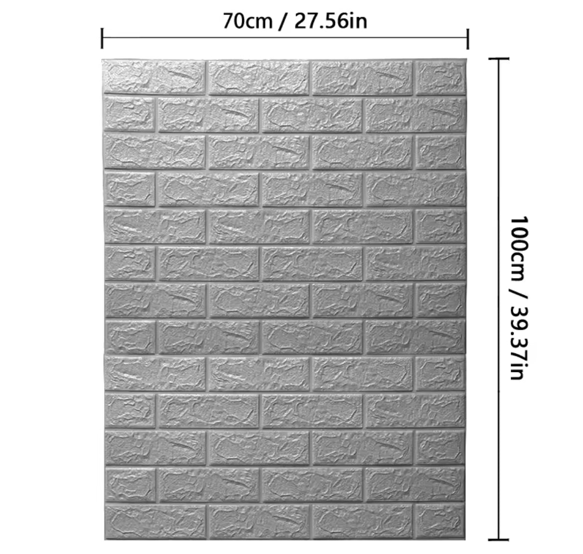 70cm*1m  3D Brick Pattern Wall Panels Wallpaper DIY Waterproof