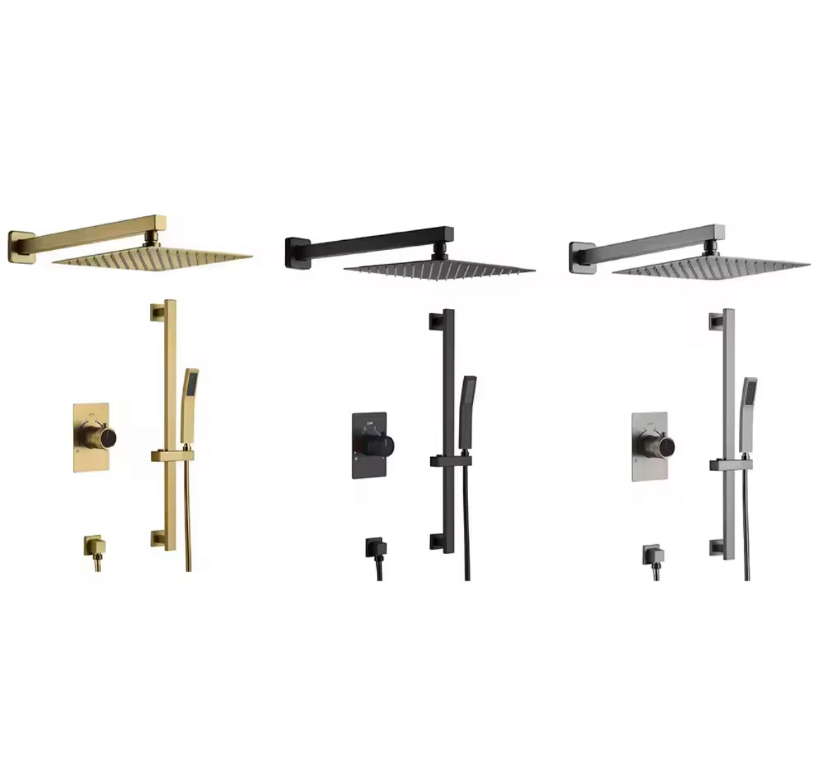Modern wall shower set