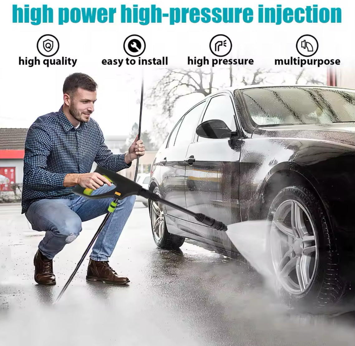 2000W ELECTRIC PRESSURE WASHER HIGH POWER JET WASHER PATIO CAR CLEANER
