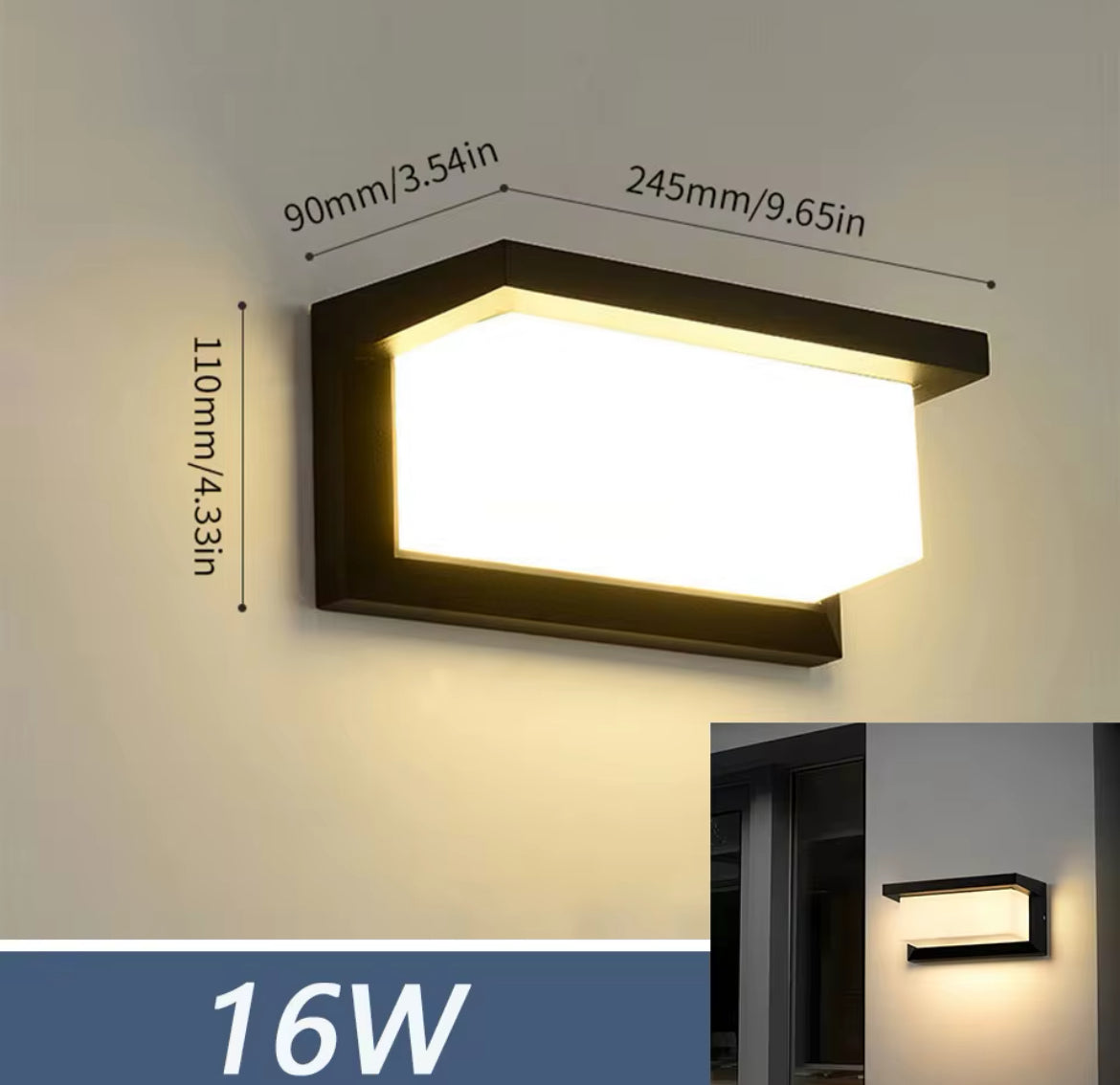 Led Outdoor Wall Light Waterproof IP66 Motion Sensor Led Outdoor Lighting Porch Lights
