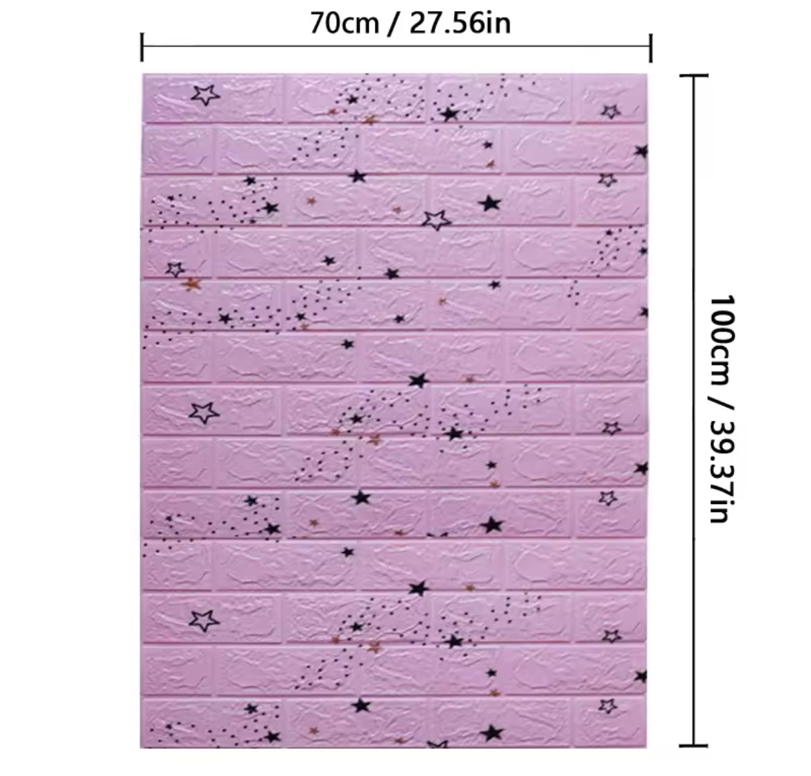 70cm*1m  3D Brick Pattern Wall Panels Wallpaper DIY Waterproof