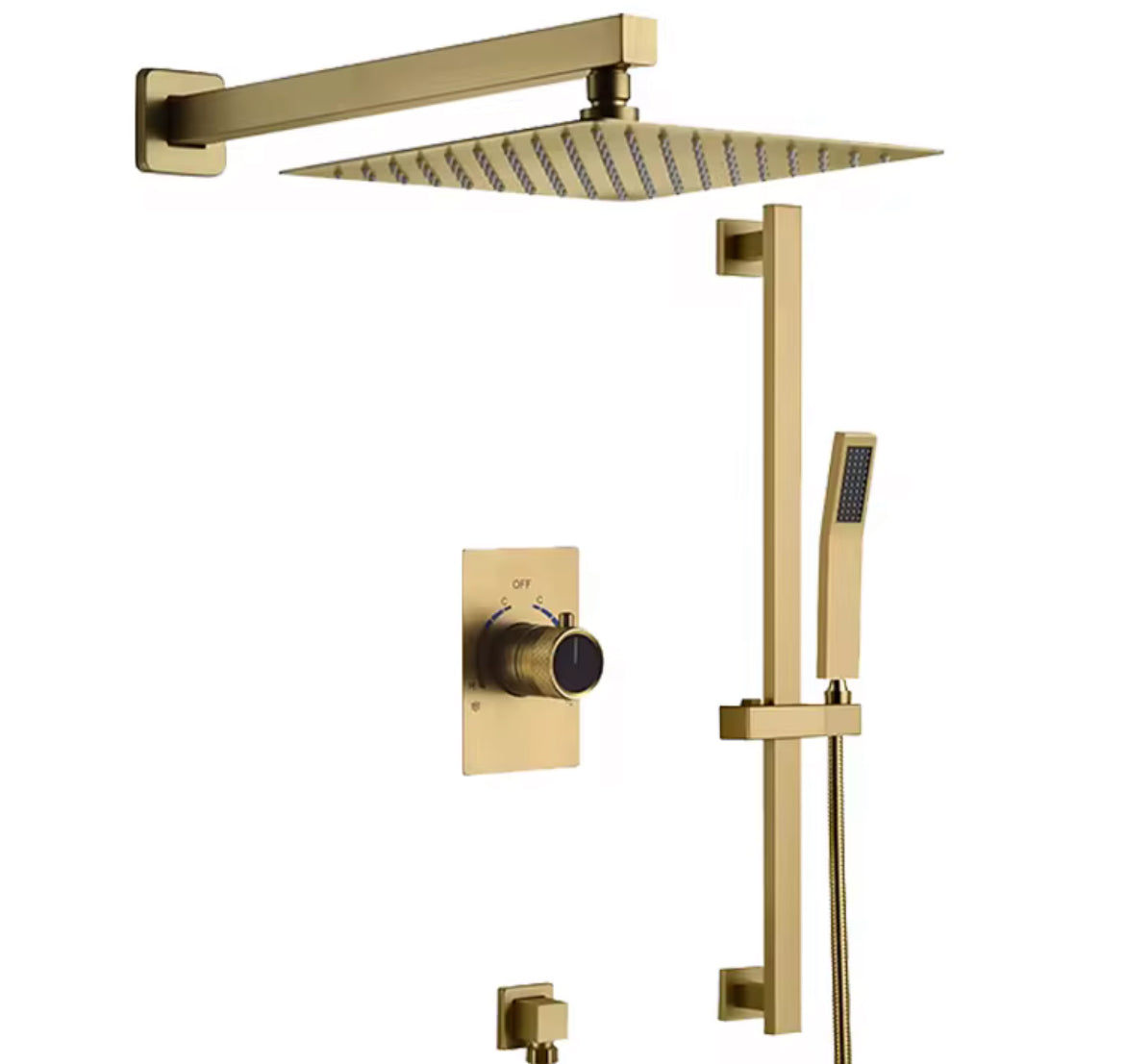 Modern wall shower set