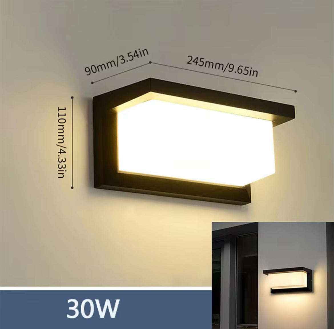 Led Outdoor Wall Light Waterproof IP66 Motion Sensor Led Outdoor Lighting Porch Lights