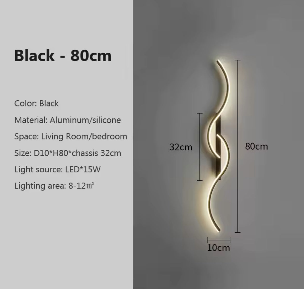 Modern LED Wall Lamp Minimalist Led Light Bedroom Bedside Long Strip Wall Lighting Fixture