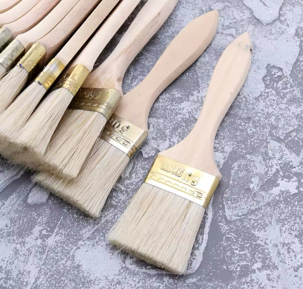 23pcs Paint Durable Wooden Handle Bristle Premium Painting Tool Brush