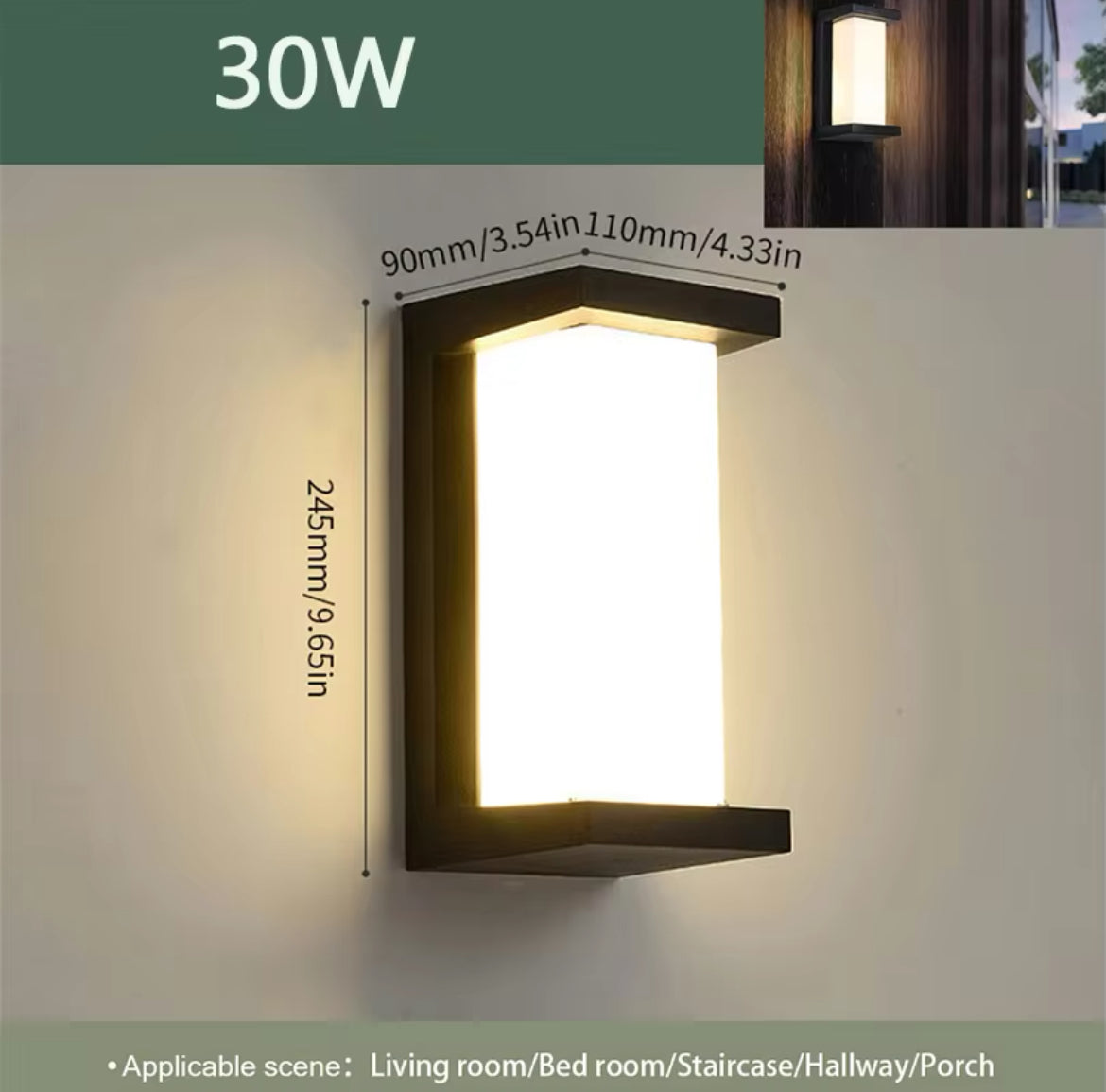Led Outdoor Wall Light Waterproof IP66 Motion Sensor Led Outdoor Lighting Porch Lights