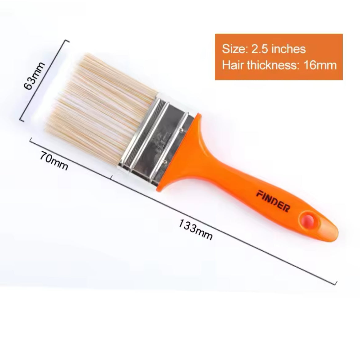Home Improvement Wall Paint Brush PET Soft Bristle Durable Brush
