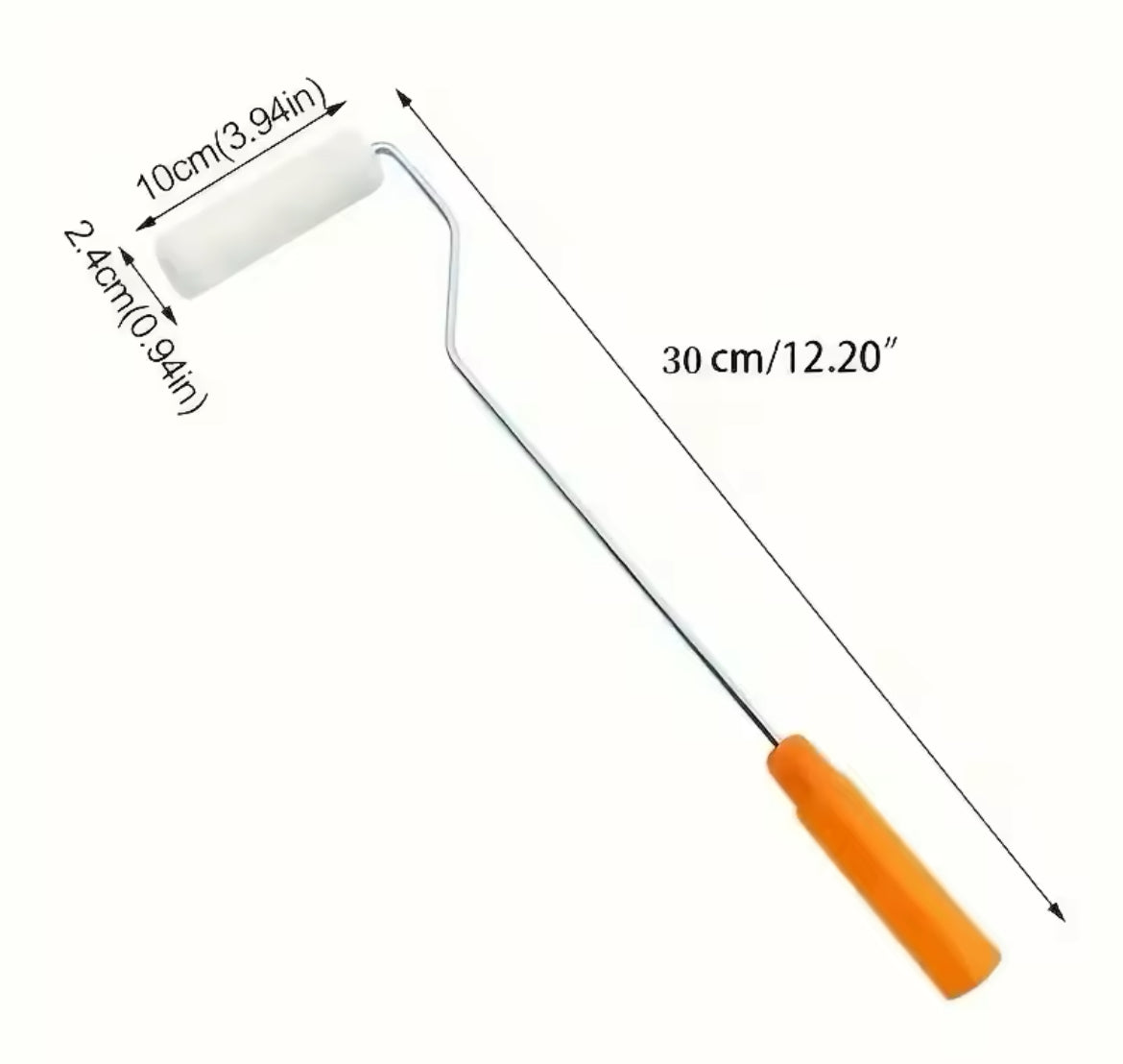 Disposable Mini Paint Roller Kit With 10 4-Inch Covers,30cm Long Roller Frame Paint Roller