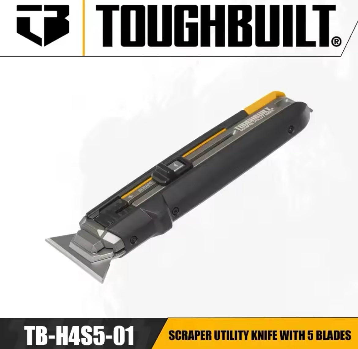 TOUGHBUILT TB-H4S5-01 Scraper Utility Knife