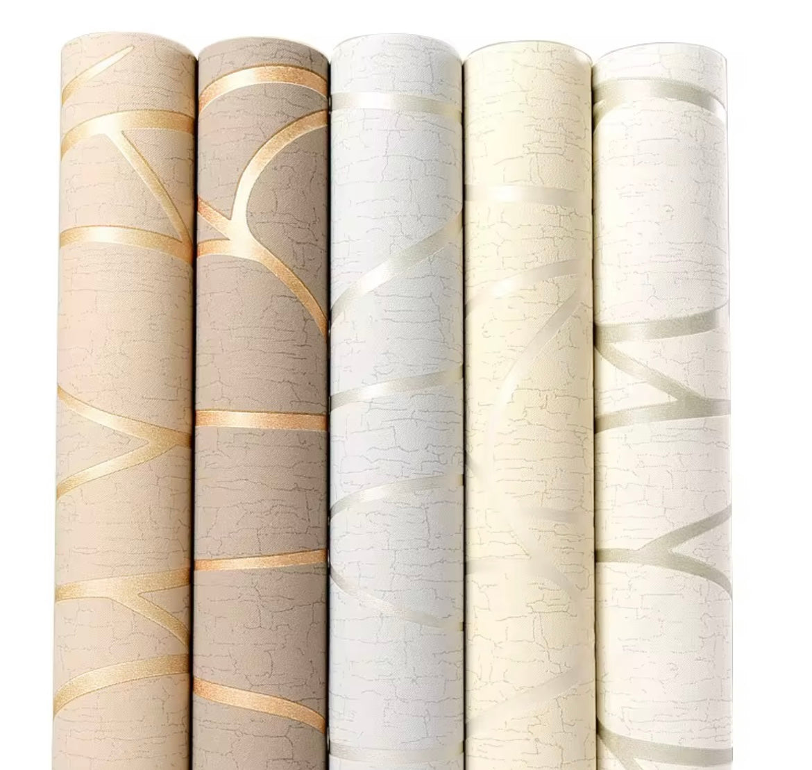 Modern 3D non woven wall paper for home decor 2 rolls 10m each