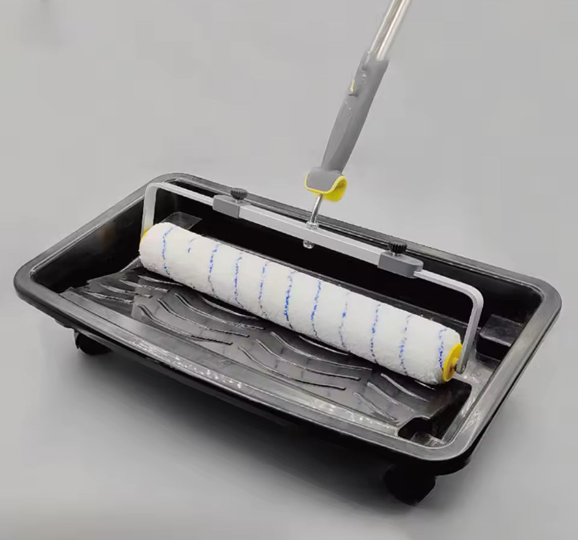 Paint Roller Tray Paint Cup with Wheels Wall Decor Roller Brush Holder Multifunctional