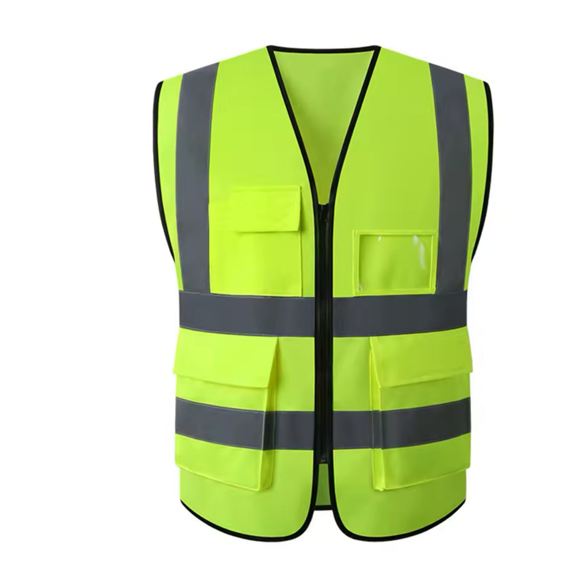 Grid Summer Reflective Safety Vest High Visibility Night Work Security Sleeveless Construction Workwear