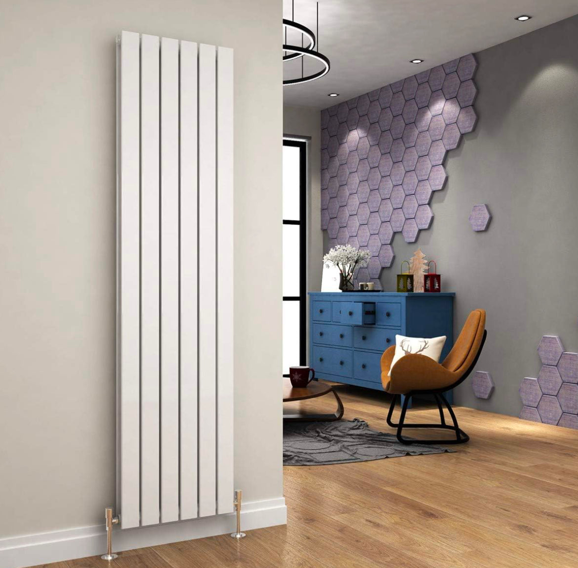 Vertical Designer Radiator Single Column Flat Panel 1800 x 452mm - Home Upgrades
