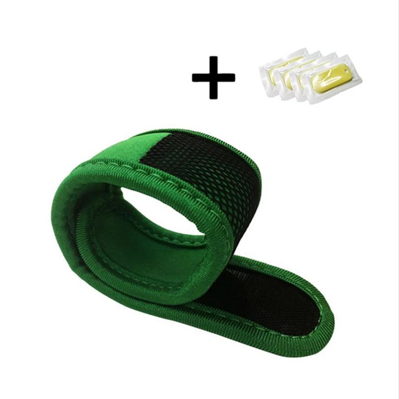 1PC Mosquito Repellent Bracelet Wristband Band 4Pcs Replaceable Repellent Refills