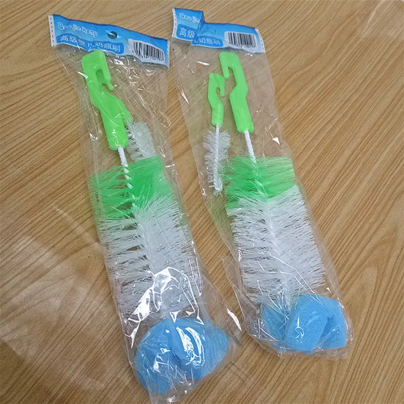 2Pcs/set Home Cleaning Bottle Sponge Brush Glass Pot Washing Kitchen Cleaning-Tool