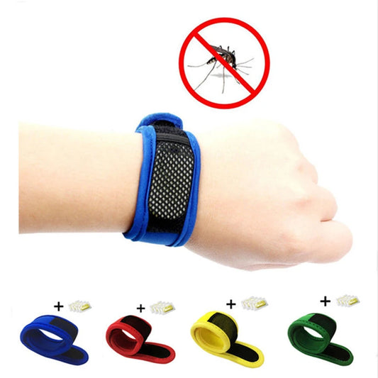 1PC Mosquito Repellent Bracelet Wristband Band 4Pcs Replaceable Repellent Refills