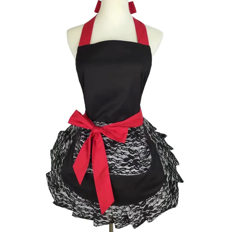 Lovely Apron Cute  Large Swing Princess Apron kitchen Cooking Oilproof Aprons for Women Girls