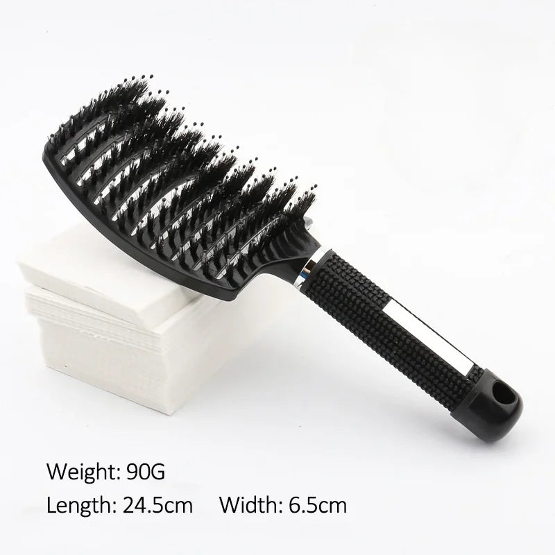 Magic Demelant Brush Bristle Nylon Massage Hairbrush Wet Curly Anti-Static Hair Brush