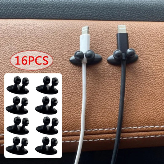 Car Dashboard Phone Charger Cable Manager Hook Headphone Line Organizer Clasp