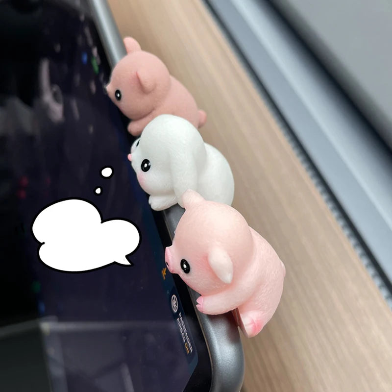 Creative Resin Car Center Console Navigator Screen Lying Panda Animal Decoration