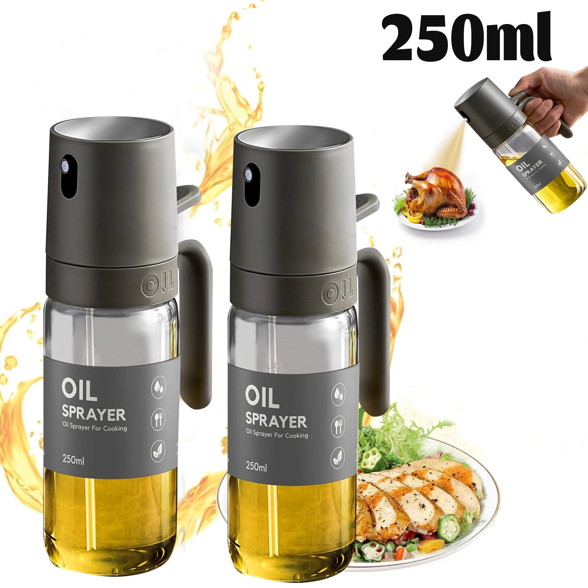 Kitchen Glass Oil Sprayer Bottle Olive Oil Sprayer Mister Spray Oil Dispenser Baking Kitchen Tool