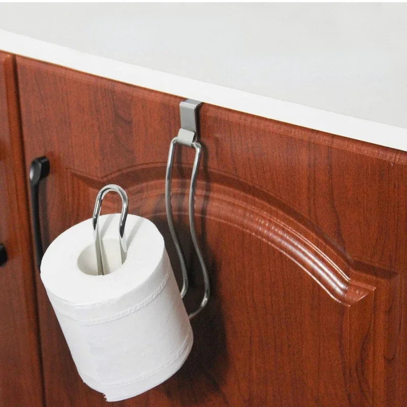 Toilet Paper Holder Self Adhesive Wall Mount No Punching Tissue Towel Roll Dispenser