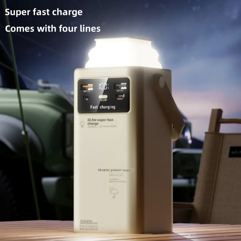 Portable outdoor emergency Power banks smartphone Backup Power 50000mah