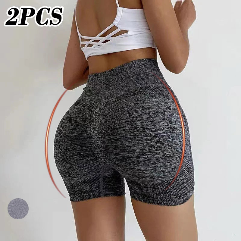 Women Yoga Shorts High Waist Workout Shorts Fitness Yoga Lift Butt Fitness Ladies Yoga Gym
