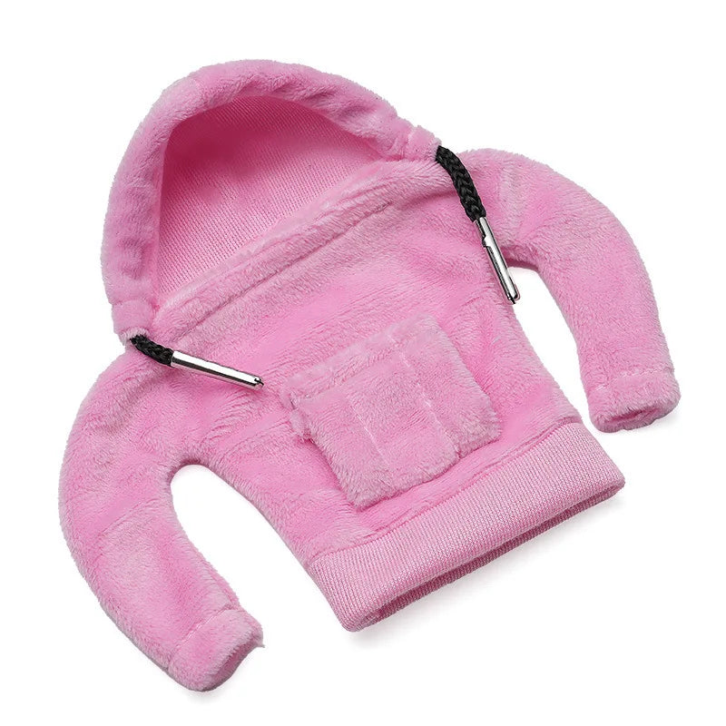Fashion Mini Hooded Hoodie for Car Shift Lever, Polyester Pullover Headwear, Fit Interior Accessories