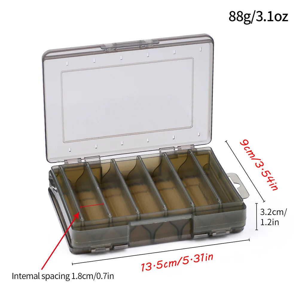 Double-Sided Waterproof Fishing Tackle Box, Fish Hook Fishing Lure Bait Storage Case, Mini Portable Fishing Gear Accessories Box