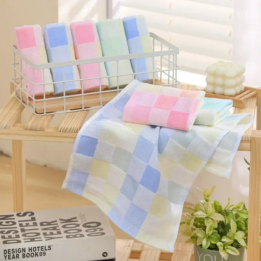 25*50cm Cotton Small Towel Double Gauze Children's Towel Square Cloth Dish Cloth Color