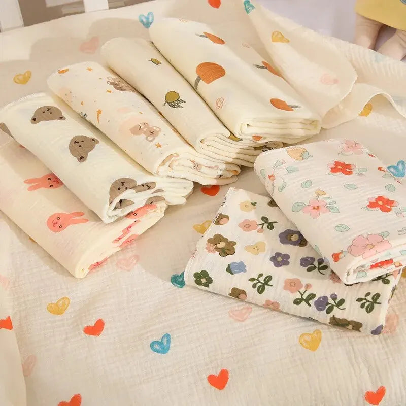 80x80cm Baby Receive Blanket for Newborn Cotton Muslin Swaddle Blanket Bedding Infant