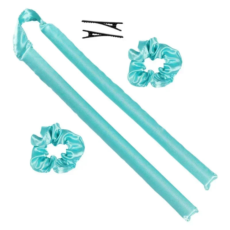 Heatless Curling Rod Headband No Heat Silk Curls Ribbon Hair Rollers Sleeping Soft Headband