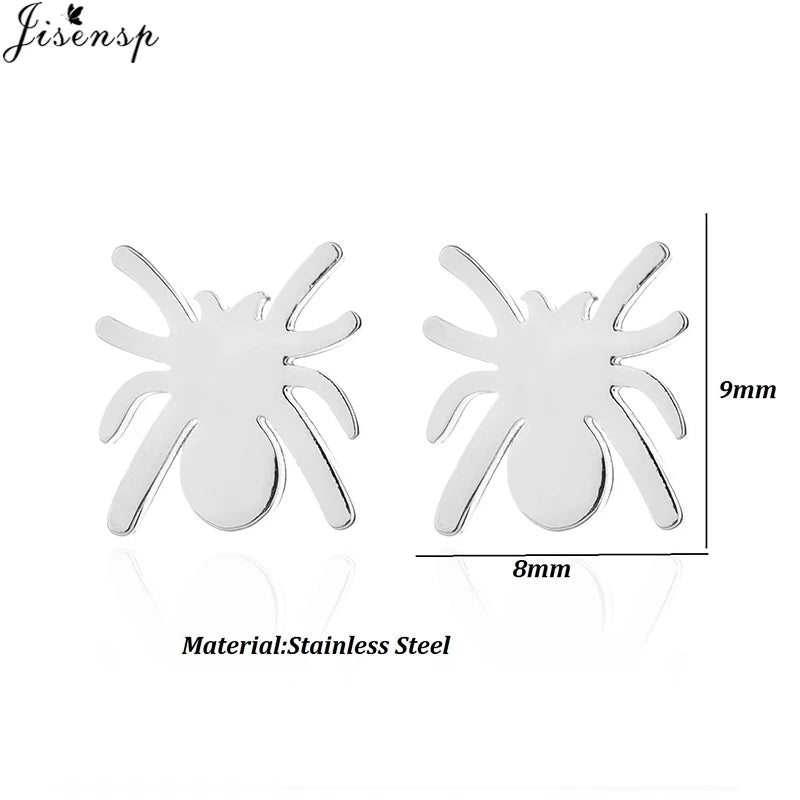 Hiphop Punk Spider Earings Fashion Women Jewelry Small Spider Web Stud Earrings Men
