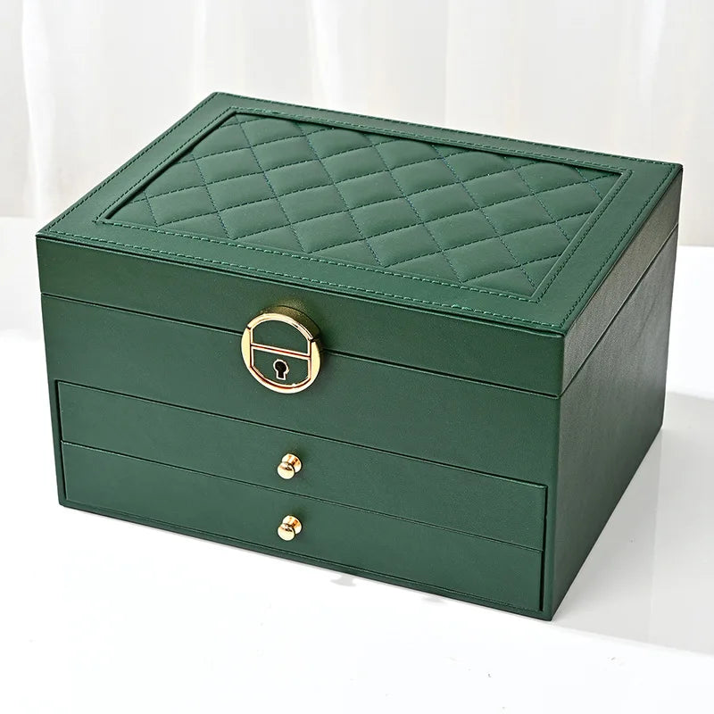 Large Jewelry Storage Box Multi-Layer Organizer For Jewelry Necklace Earring