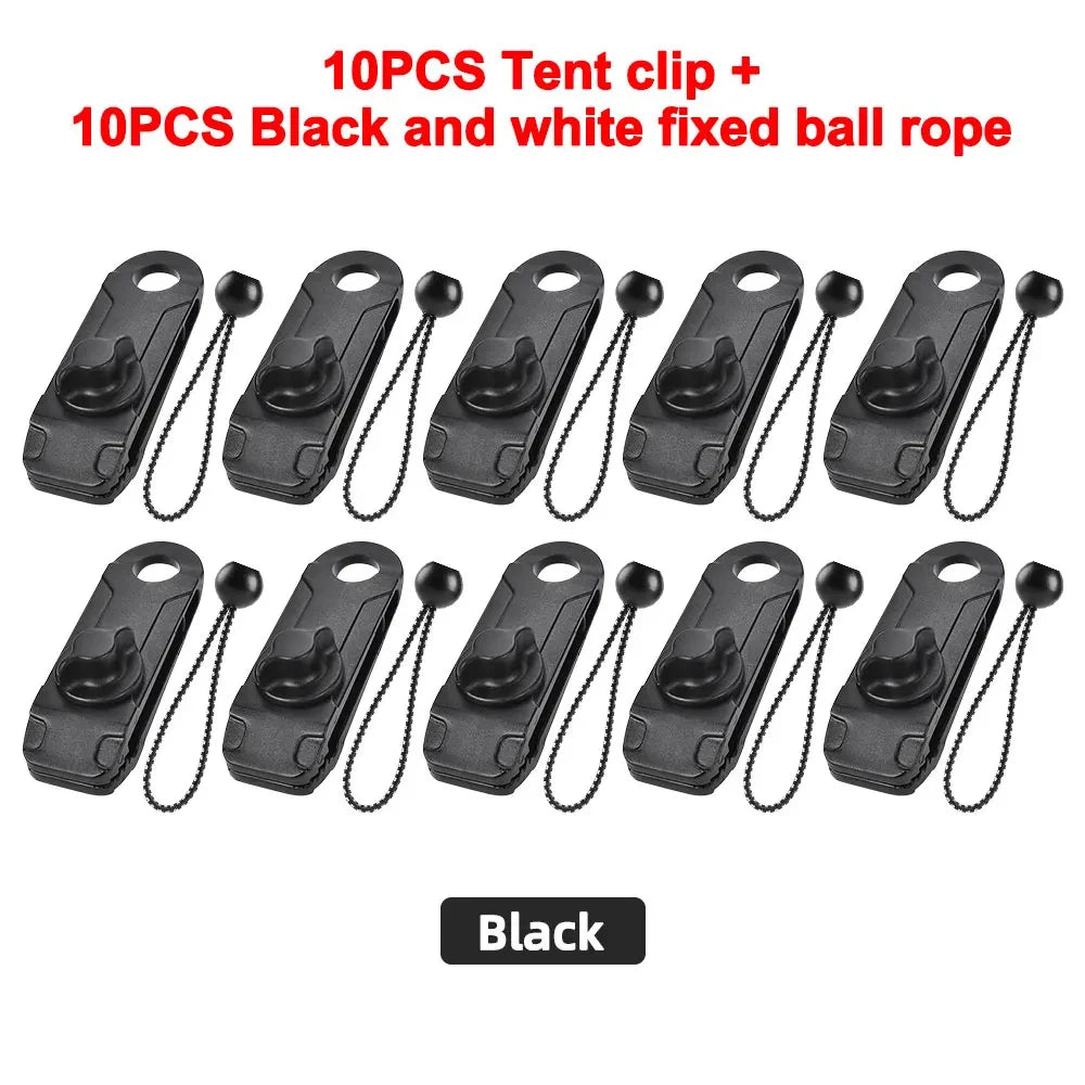 10PC Awning Clamp Tarp Clips Heavy Duty Lock Grip Tent Fasteners Clips
