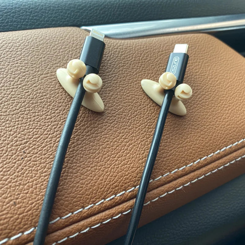 Car Dashboard Phone Charger Cable Manager Hook Headphone Line Organizer Clasp