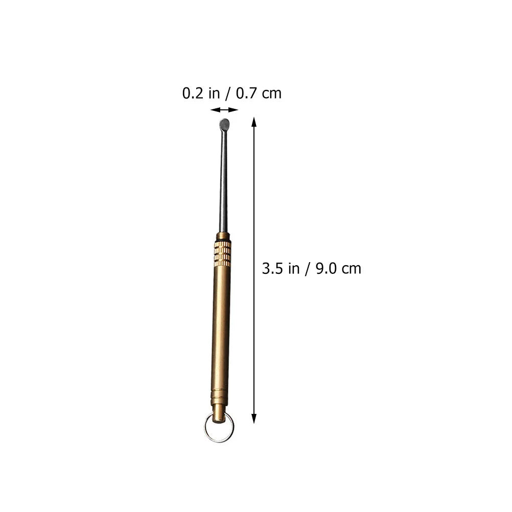 Storage Titanium Alloy Ear Spoon Plugs Brass Cleaner Earwax Digging Tools Spoon