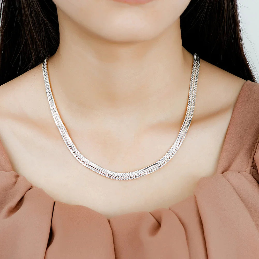 925 sterling silver Snake chain Necklace Noble for women men jewelry designer
