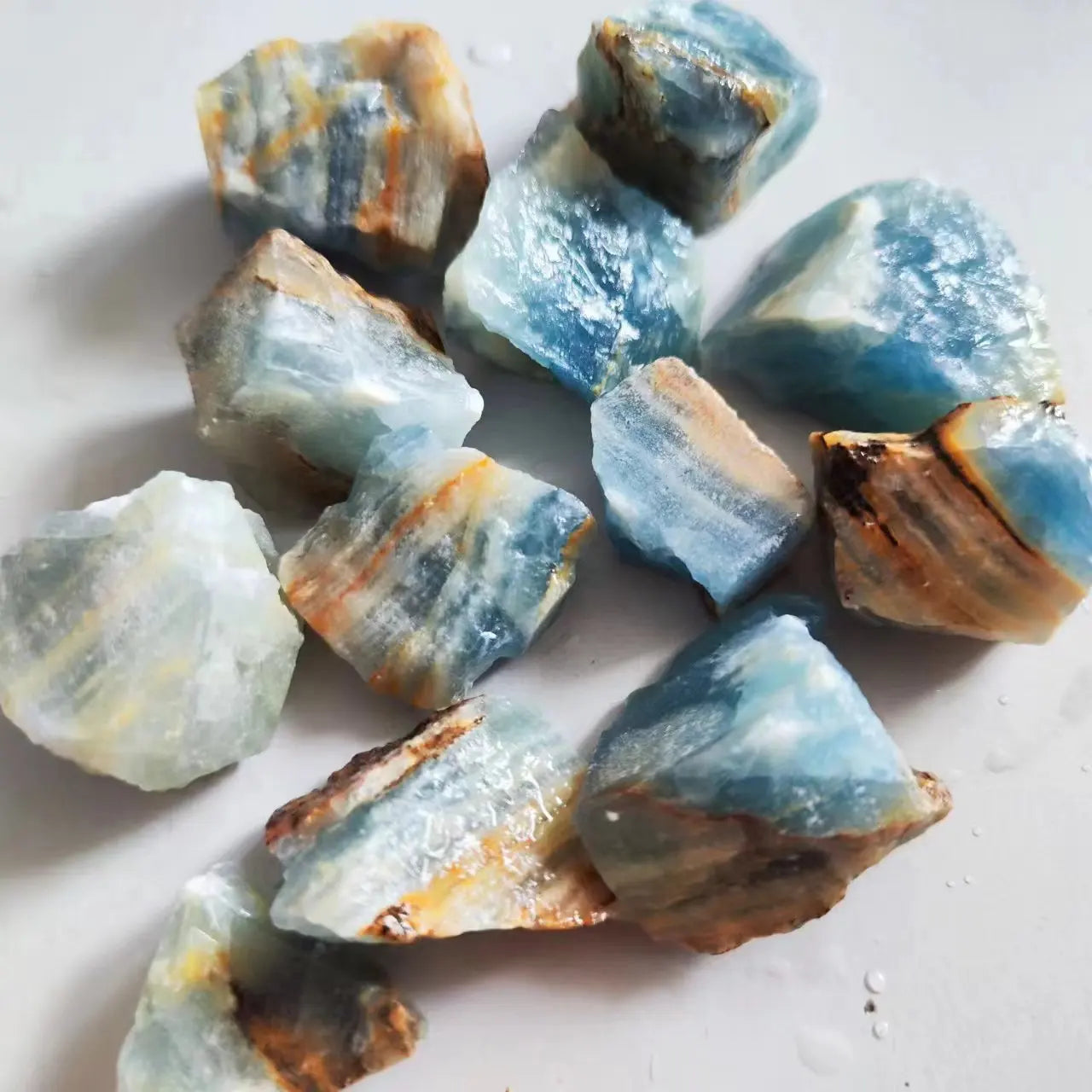 Natural Blue Lux Stone Crystal Stone Irregular Shape Mineral Rock Reiki Healing Stone