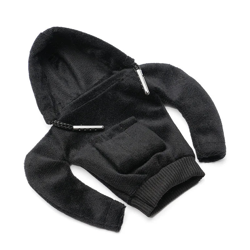 Fashion Mini Hooded Hoodie for Car Shift Lever, Polyester Pullover Headwear, Fit Interior Accessories
