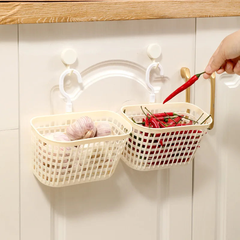 Kitchen Onion Storage Basket Wall-mounted Storage Box Small Rack Bathroom Bedside Hanging