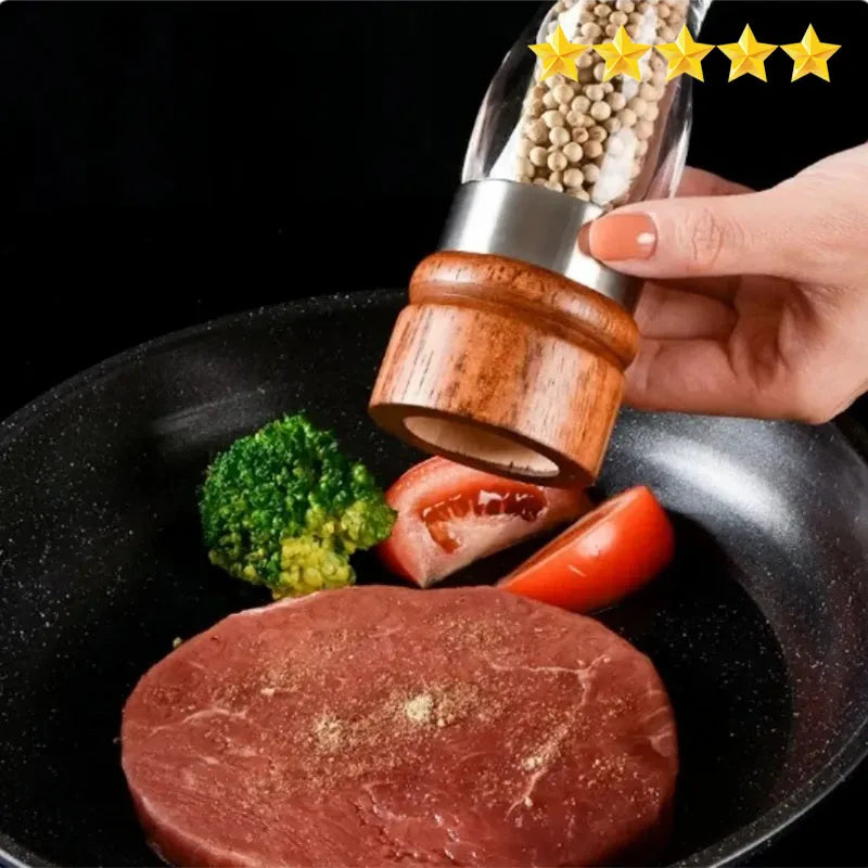 Pepper grinder Multi-functional Hand grinder Sea salt pepper solid wood kitchen seasoning tool