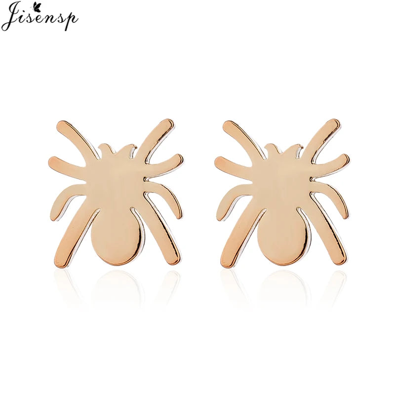 Hiphop Punk Spider Earings Fashion Women Jewelry Small Spider Web Stud Earrings Men