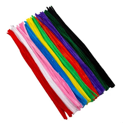 50PCS 30cm Chenille Stems Pipe Cleaners Kids Plush Educational Toy Colorful Pipe