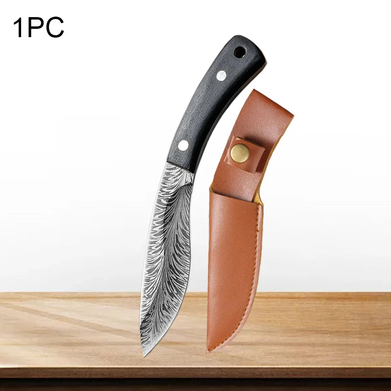 Handmade Forged Kitchen Knife Stainless Steel Boning Knife BBQ Slicing Meat Cleaver