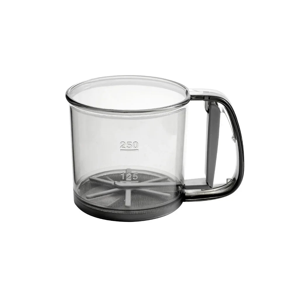 Flour Sifter Hand Press Semi Automatic Plastic Flour Kitchen Gadget Handheld Professional