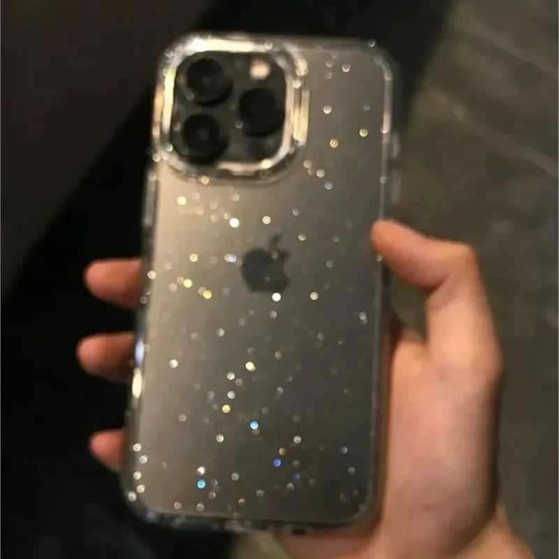 Luxury Bling Glitter Clear Phone Case For iPhone Shockproof Transparent Soft Cover